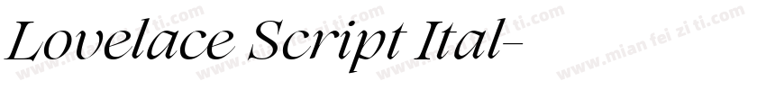 Lovelace Script Ital字体转换
